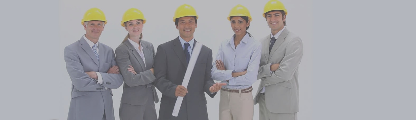 HSE professionals wearing safety helmets